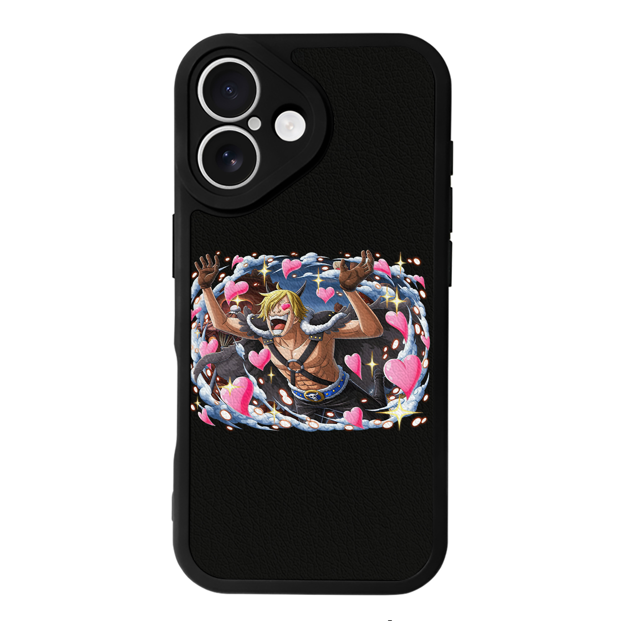 （画像用） ワンピース サンジ ONE PIECE Sanji 【iPhone 16シリーズ対応】シリコンスマホケース（レザー調） 材質：シリコン